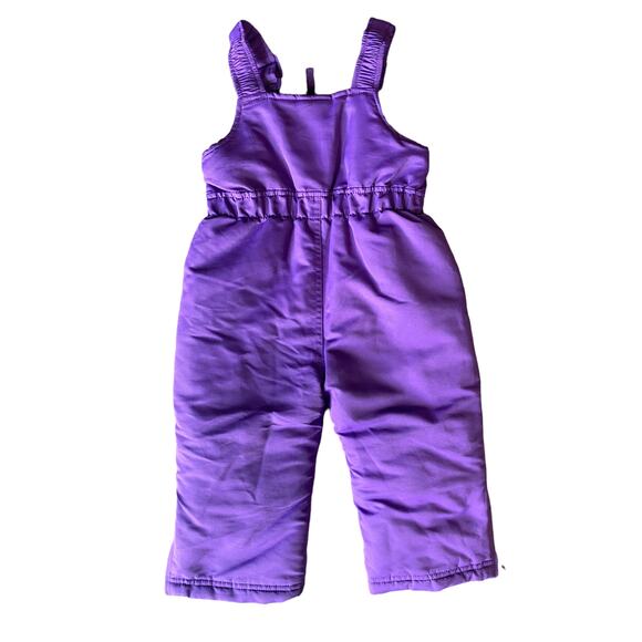 Falls Creek Kids 18 Mos Purple Bibbed Snow Pants - Picture 3 of 6